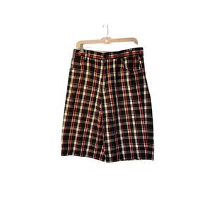 Vintage Footlocker Private Label Men’s Plaid 100%  Cotton Shorts Size 32
